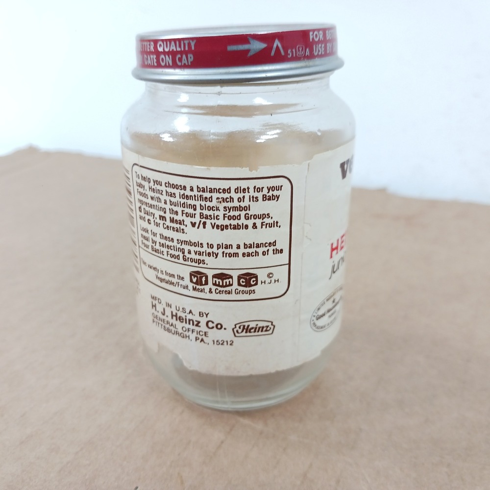 Vintage 1980s Baby Food Jars Lot Heinz Beech-Nut Glass Advertising Prop 3pc - Picture 16 of 16
